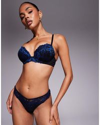 Ann Summers - Sujetador Y Azul Escotado Con Relleno Y Diseño De Dos Tonos Sexy Lace De - Lyst
