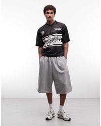 ASOS - Boxy Oversized Drop Shoulder T-Shirt With Football Graphic - Lyst