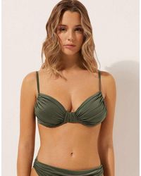 Calzedonia - Fuller Bust Balconette Bikini Top Shiny Satin - Lyst
