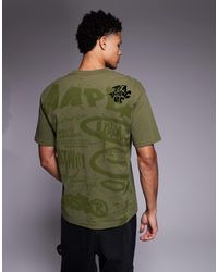 Aape By A Bathing Ape - Aape by a bathing ape - t-shirt coupe carrée avec imprimé graffiti au dos - Lyst