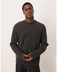ARKET - Wool Rich Crew Neck Ribbed Sweater With Wrist Gaiters And Thumb Holes - Lyst