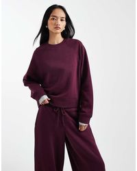 ASOS - Oversized Brushback Sweatshirt With Raglan Detail - Lyst