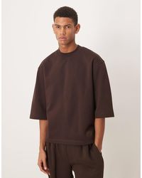 ASOS - Relaxed 3/4 Sleeve Sweat - Lyst