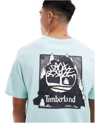Timberland - T-shirt oversize con logo mimetico sul retro - Lyst