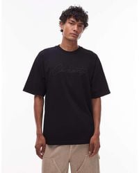 Carhartt - Camiseta Negra De Corte Suelto Ray De - Lyst
