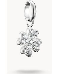 Thomas Sabo - Charm Pendant Lucky Clover With Stones Connect - Lyst