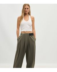 Stradivarius - Darted Smart Trousers With Belt - Lyst