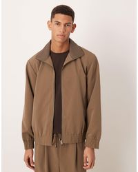 ASOS - Dressy Track Jacket With Contrast Collar - Lyst