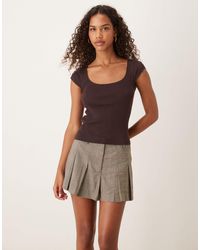 ASOS - Mini jupe-short d'ensemble plissée ajustée à carreaux - Lyst