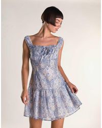Glamorous - Drop Waist Mini Dress - Lyst