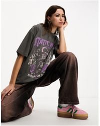 ASOS - Boyfriend Fit T-shirt With Purple Rock Graphic - Lyst