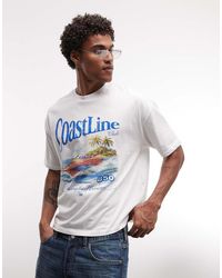 ASOS - Boxy Oversized T-shirt With Speedboat Graphic - Lyst