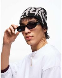 Bershka - Ovale Zonnebril Van Kunststof - Lyst