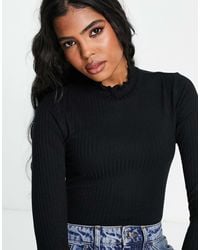 Jdy - High Neck Lettuce Edge Top - Lyst