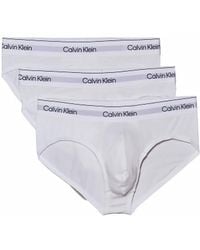 Calvin Klein - Pack De 3 Calzoncillos Slip Blancos Icon Cotton Stretch De - Lyst