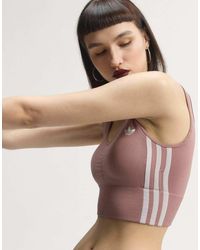 adidas Originals - Essentials 3 Stripes Seamless Bralette - Lyst