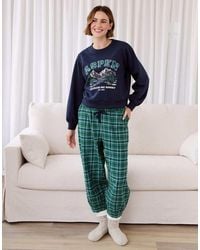 Threadbare - Petite Sweatshirt & Barrel Leg Trousers Pyjama Set - Lyst