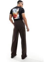 Fred Perry - Camiseta negra con estampado gráfico abstracto en la espalda - Lyst