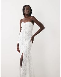 True Decadence - Strapless Button-Down Maxi Dress - Lyst