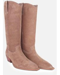 OFF THE HOOK - Skye Suede Western Knee-High Boots - Lyst