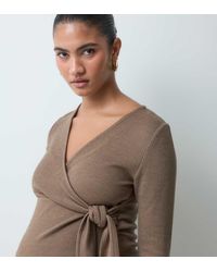 Mama.licious - Mamalicious Maternity Wrap Front Jersey Top Co-ord - Lyst