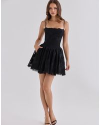 House Of Cb - Chloe Cotton Broderie Anglaise Lace Mini Dress - Lyst