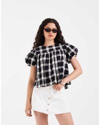 ASOS - Babydoll Puff Sleeve Smock Top - Lyst