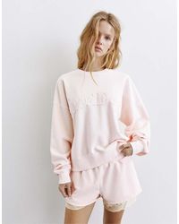 Pull&Bear - Round Neck Stwd Sweatshirt - Lyst