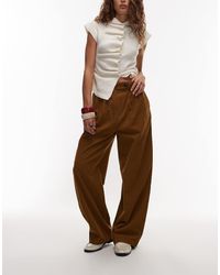 ARKET - Pleated Wide Leg Cord Trousers With Tailored Waistband - Lyst