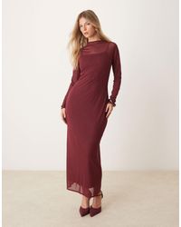 Abercrombie & Fitch - – langärmliges midikleid aus netzstoff - Lyst