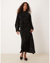 ASOS - Velvet Sequin Wrap Midi Skirt Set - Lyst