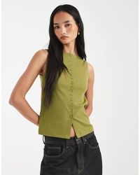 New Look - – durchgeknöpftes tanktop - Lyst