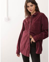 Noisy May - Oversized Cord Shirt - Lyst