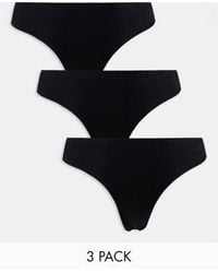 Pieces - 3 Pack Seamless Thongs - Lyst