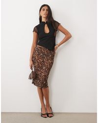 ASOS - Sheer Mesh 90's Slip Midi Skirt - Lyst