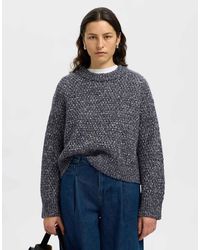SELECTED - Pull à enfiler - saphir foncé - Lyst