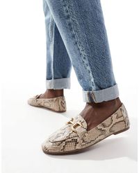 London Rebel - London Rebel Nori Wide Fit Snaffle Trim Flat Shoes - Lyst