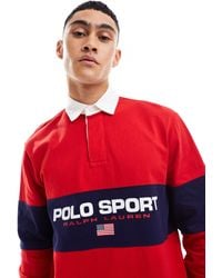 Polo Ralph Lauren - Sport capsule - polo style rugby à logo avec empiècement sur le devant - Lyst