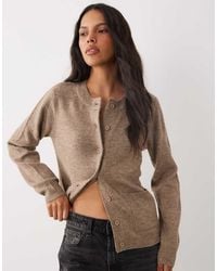 Brave Soul - Crew Neck Cardigan With Pocket Detail - Lyst
