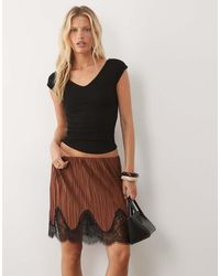 ASOS - Mix & Match Plissé Minirok - Lyst