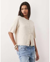 Vila - Zacht Gebreid Vest Met Korte Mouwen - Lyst