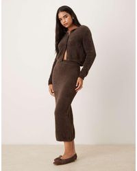 Vila - Super Soft Fluffy Maxi Skirt Co-ord - Lyst