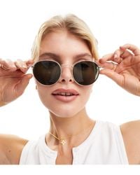 Weekday - – unisex – explore – runde sonnenbrille - Lyst
