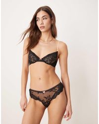 ASOS - Stevie Lace Thong With Contrast Trims - Lyst