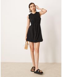 ASOS - – ärmelloses, hochgeschlossenes minikleid - Lyst