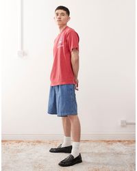 Obey - Easy - short en jean style charpentier - indigo clair - Lyst