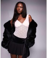 AFRM - Alexis Off The Shoulder Lace Bodysuit - Lyst