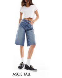 ASOS - Asos design tall – jeans-jorts - Lyst