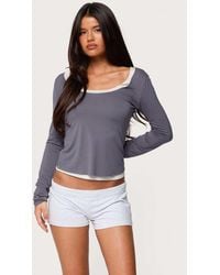 Edikted - Orella Contrast Layered Long Sleeve Top - Lyst