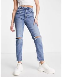Jean Jambes Larges Damen Kleidung Jeans Jeans mit hoher Taille Stradivarius Jeans mit hoher Taille 